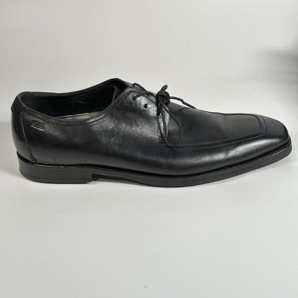 Hugo Boss Shoes Men’s Size 10 Vero Cuoio Oxford Black Leather Dress - Picture 8 of 16